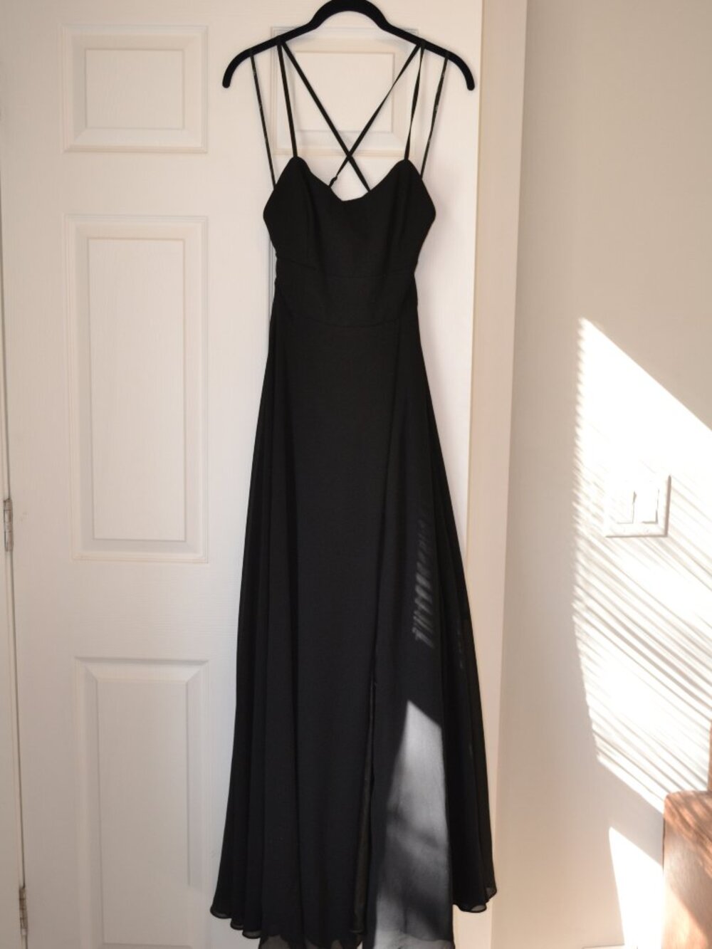Lulus Dreamy Romance Black Backless Maxi Dress